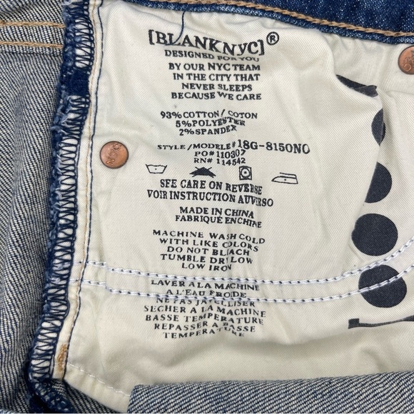 Blank NYC Distressed Denim Shorts Women’s SIZE 27 - Picture 7 of 7